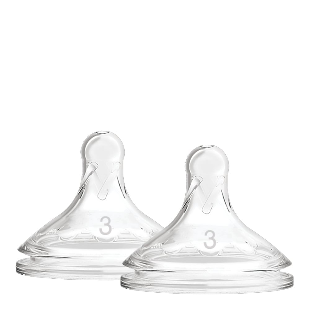 Dr Brown's Silicone Tetinas Nível 3 Biberão Estreito 6M+ x2