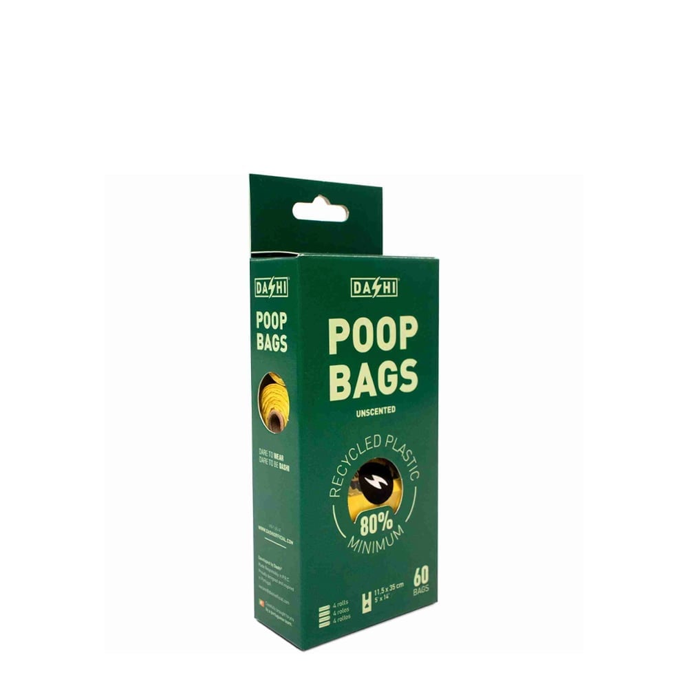 Dashi Poop Bags Sacos Reciclados Sem Perfume para Dejetos x4