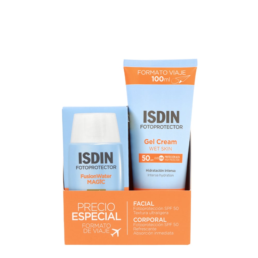 Isdin Pack Fotoprotector FusionWater Magic SPF50 50mL + Gel-Creme SPF50 100mL