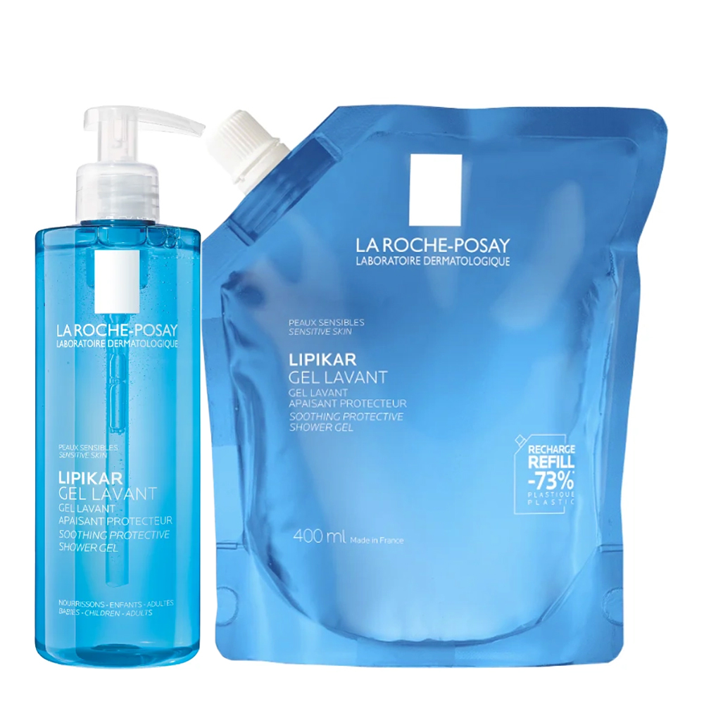 La Roche-Posay Pack Lipikar Gel Lavante 400mL + Recarga 400mL
