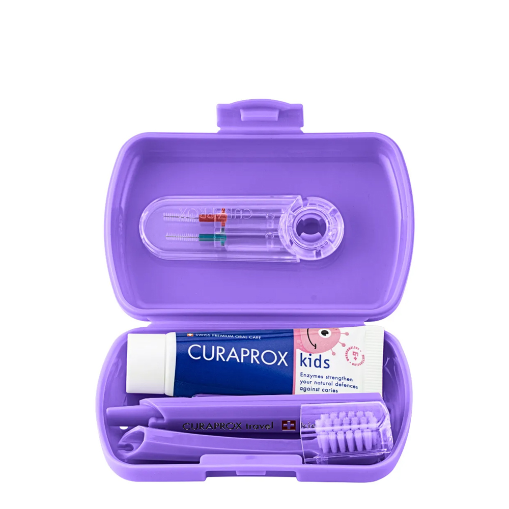 Curaprox Kit de Viagem Infantil Roxo 6-12A